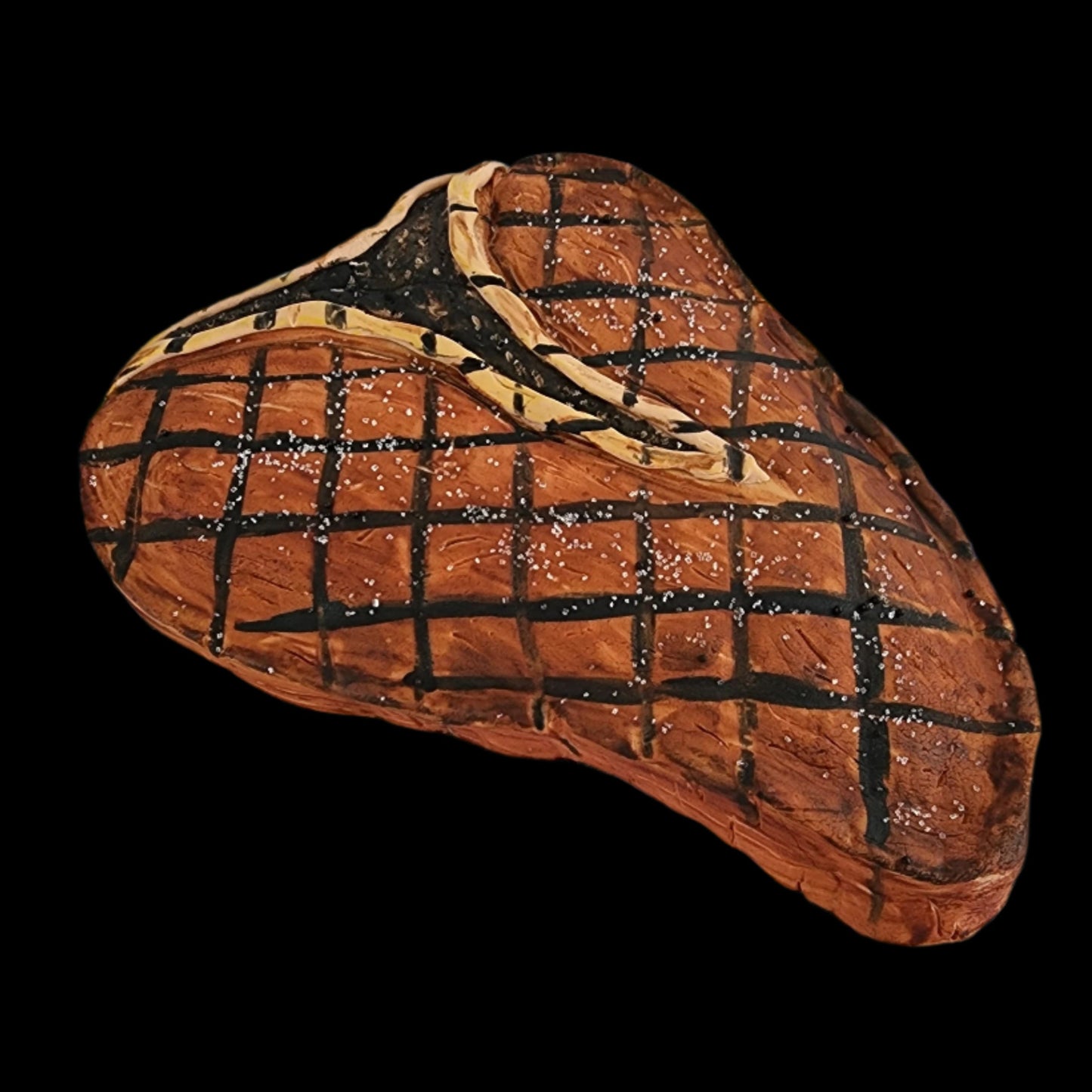 Custom steak cake made to look like a t-bone steak by Cake Hoopla in Tigard, near Portland.