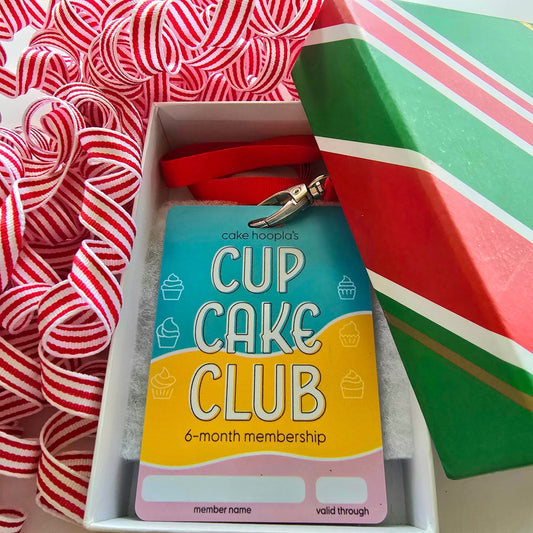 Cupcake Club Membership Card in Christmas Gift Box