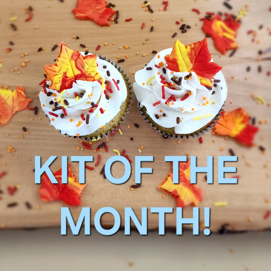 Fall leaves cupcake kit available for decorating by Cupcake Club Members at Cake Hoopla in Tigard near Oregon.