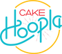 Cake Hoopla logo with teal, yellow, red, and pink details.